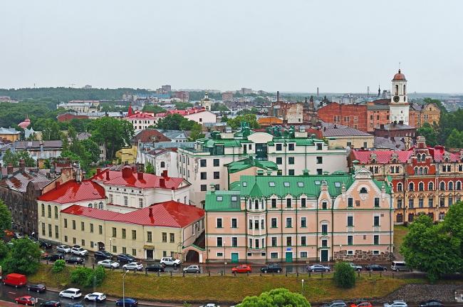  View of Old Town from the Olaf Tower, Vyborg, Leningrad oblast, Russia