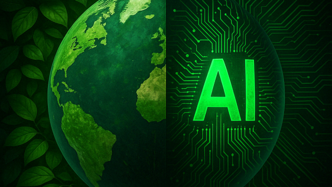 Illustration green washing the globe