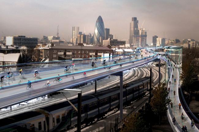 Norman Foster’s proposed SkyCycle in London
