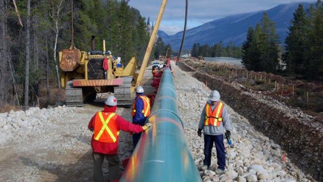 Trans Mountain Pipeline Construction: Nevertheless, the definition of "essential service" is symbolically important, and inherently political. Photo credit: TMX handout