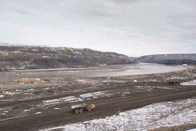 The Site C Dam location is seen along the Peace River in Fort St. John, B.C., Tuesday, April 18, 2017. THE CANADIAN PRESS/Jonathan Hayward