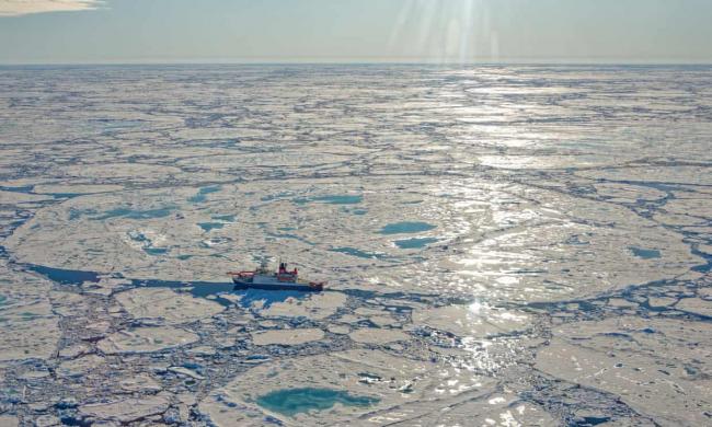 Researchers worry that the Laptev Sea findings may signal a new climate feedback loop has been triggered. Photograph: Markus Rex/Alfred-Wegener-Institut