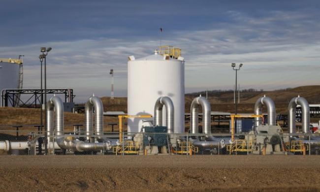 TransCanada’s Keystone pipeline facility. Photograph: Jeff McIntosh/AP