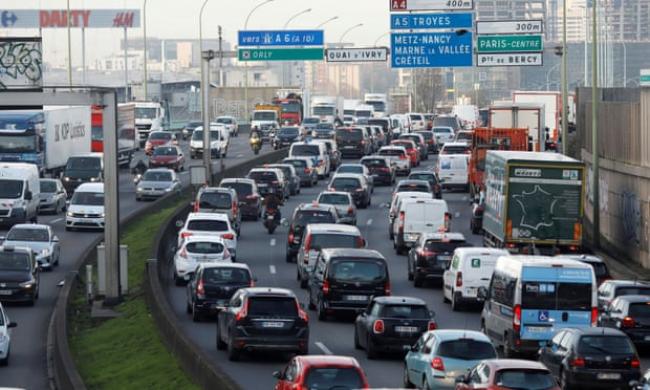  It is still often quicker to travel into city centres by car despite growing congestion. Photograph: Charles Platiau/Reuters