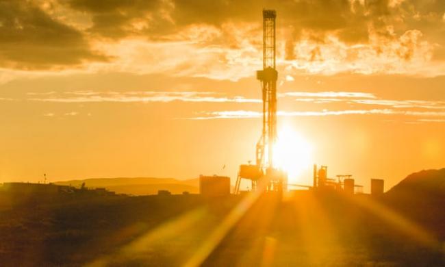 A fracking rig in the US. Photograph: grandriver/Getty Images