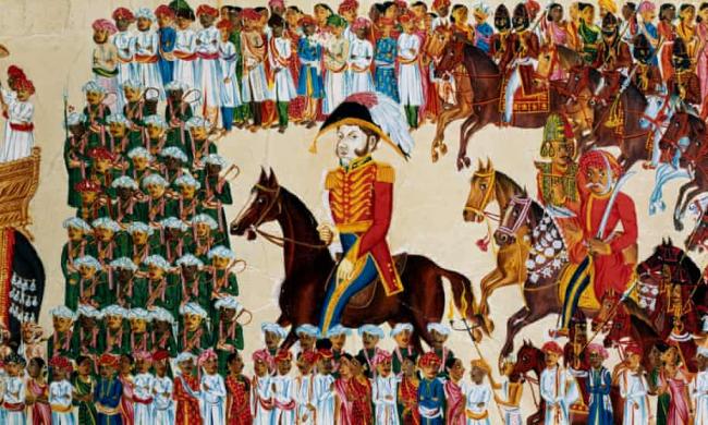 Excerpt from a painting depicting the British East India Company in India, 1825-1830. Photograph: Print Collector/Getty Images