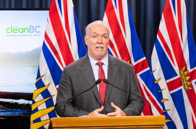 Premier John Horgan released his government’s CleanBC Roadmap to 2030 this week, but Seth Klein is not impressed. Photo via Province of British Columbia / Flickr (CC BY-NC-ND 2.0)