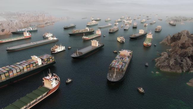 Ships stalled in Bay of Hormuz - 