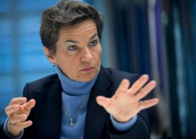 Christiana Figueres, executive secretary of the UN Framework Convention on Climate Change, speaks during an interview in New York, U.S., on 13 January, 2014. Photograph: Scott Eells/Getty Images