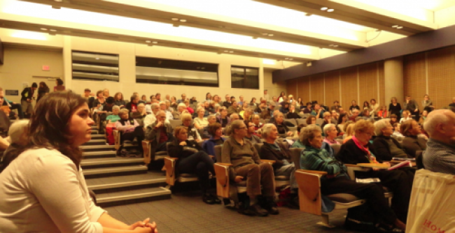 UBC Robson Square  listen to NDP's Nathan Cullen