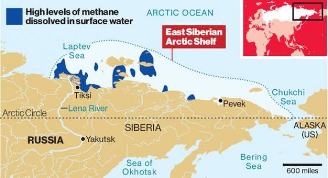 Arctic methane plume