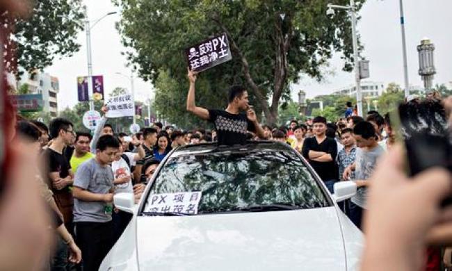 protest against a chemical plant in China