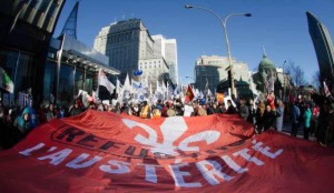 Quebec demonstration against austerity
