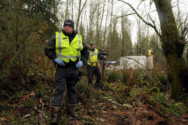 RCMP at Burnaby Mtn.