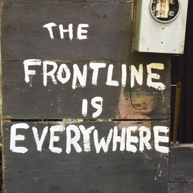 Cover - The Frontline Is Everywhere (in support of Unist'ot'en land defenders)