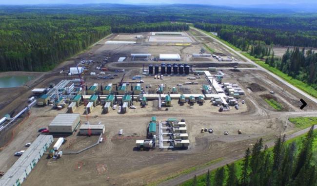 The Pacific Canbriam Altares natural gas processing plant in B.C.'s Montney gas fields. The province pushed back against claims it failed to deduct gas transportation and processing costs in its latest budget. Pacific Canbriam