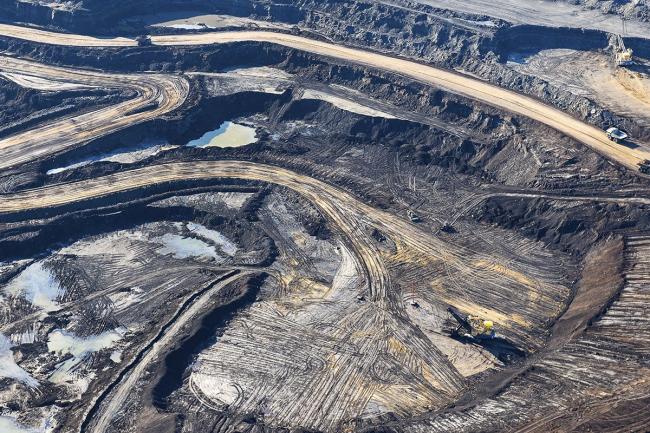 Aerial photo of the Athabasca oilsands in Alberta. Photo by Andy S. Wright