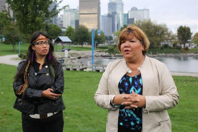 B.C. NDP nomination candidate Diana Day (right) is speaking out against the Site C dam.