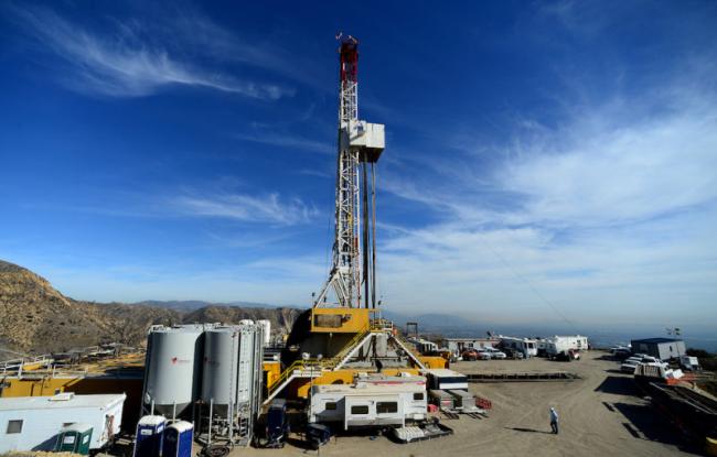 A relief well is being connected to the leaking well in the hopes that all the gas can be diverted there while engineers try to seal the leak. (Dean Musgrove/Los Angeles Daily News via AP, Pool)