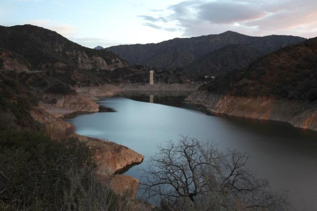 Launch media viewer State reservoir levels are lower in California than they were at this time in 1977, the last time the state endured a drought this severe.  David Mcnew/Getty Images