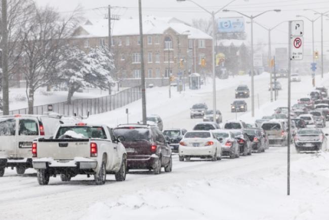 Drivers cope with hazardous conditions during the 2014 polar vortex.  Elena Elisseeva / Shutterstock.com