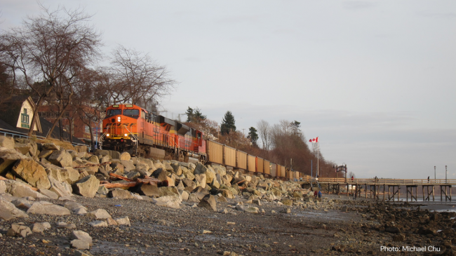 Coal Train along BC coast