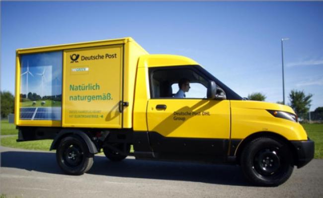 Germany’s Post Office (Deutsche Post) developed and began manufacturing Streetscooter battery electric vans in 2016 to replace its 70,000 vehicle fleet.