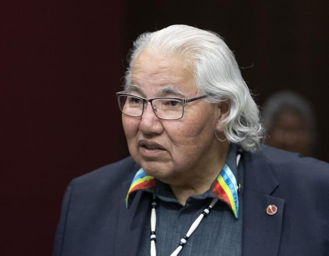 Senator Murray Sinclair appears before the Senate Committee on Aboriginal Peoples in Ottawa, on May 28, 2019. Sinclair, the former head of the Truth and Reconciliation Commission, says Canadians should be prepared for the discovery of more bodies at other residential school sites across the country.  FRED CHARTRAND/THE CANADIAN PRES