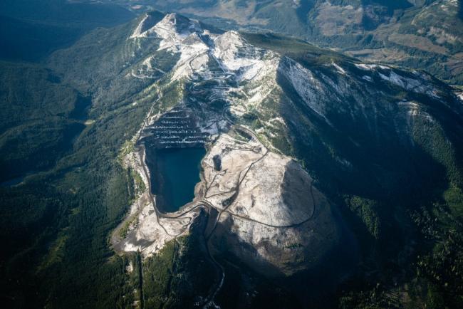 According to the Alberta government, mines like this one in the southwestern corner of the province wouldn’t be classified as mountaintop-removal mines because they don't “completely” remove the top of the mountain. Photo: Callum Gunn