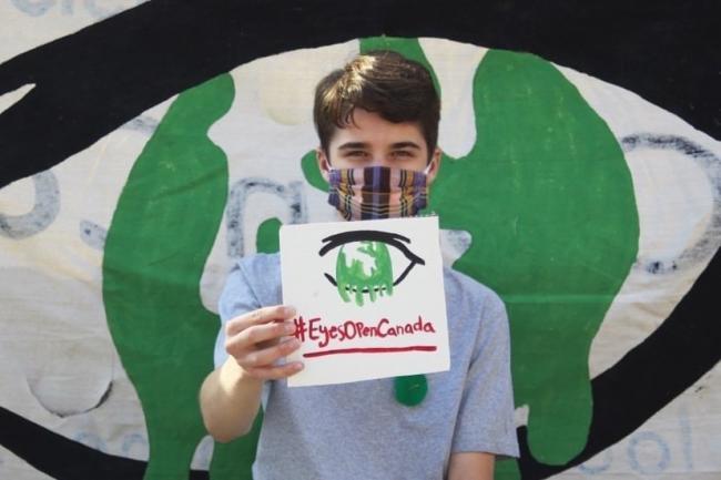 Cooper Price, an organizer with Fridays for Future Toronto and Climate Strike Canada. Photo by Ella Young