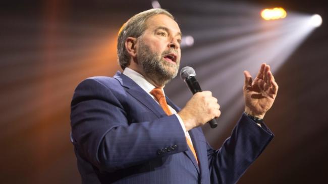 NDP Leader Tom Mulcair did not endorse the Leap Manifesto at the time of its release but said he welcomed new ideas and understood it reflected a desire for change. (Ryan Remiorz/Canadian Press)