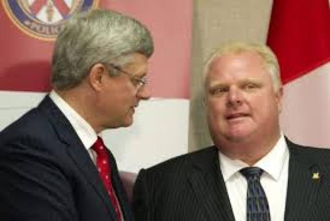 Stephen Harper and Rob Ford