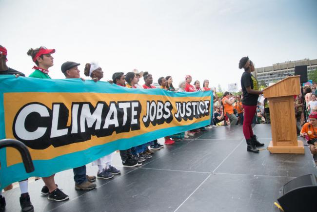 Over 200,000 people took to the streets of Washington, DC for the climate march, 2017. (Zach D. Roberts / NurPhoto via Getty Images)