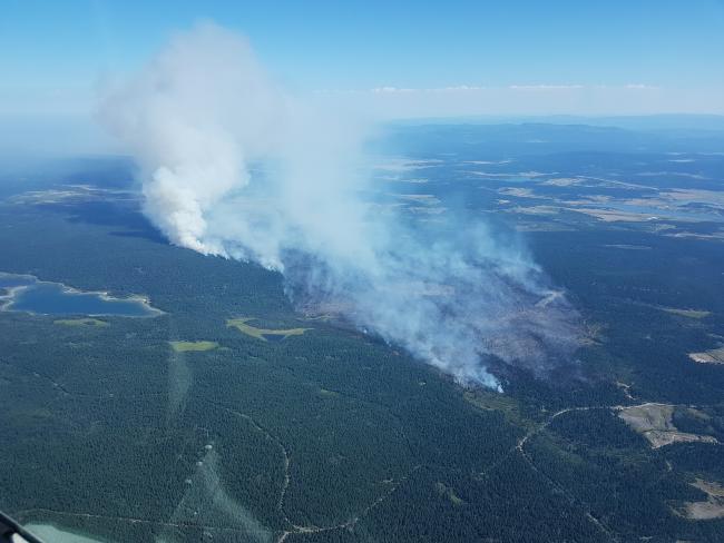 Few media stories mentioned the demonstrable connection between the climate crisis and increasing wildfire activity in BC last summer, even though it was one of the major reasons why that season was the worst on record. Photo via the BC Wildfire Service.