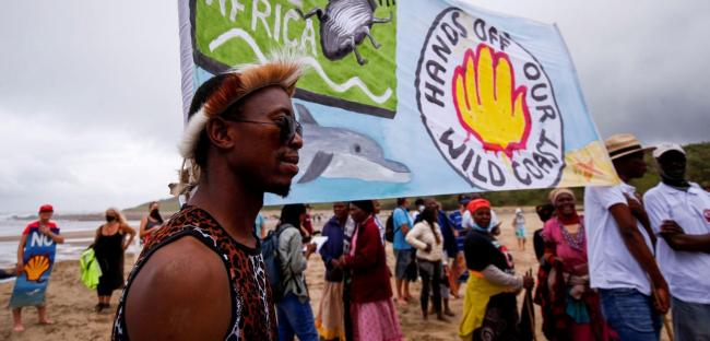 Shell’s plans to conduct seismic surveys off South Africa’s Wild Coast region drew opposition locally and abroad. Photo by Reuters / Alamy Stock Photo