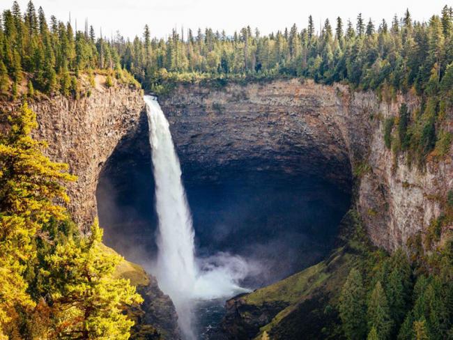 Helmcken Falls is a beloved landmark in Wells Gray Provincial Park. The Cariboo region in which the falls reside is home to the richest placer mining area in the province. Photo via Shutterstock.