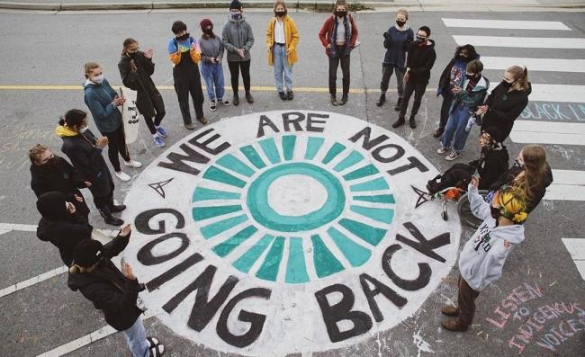 (Photo: A recent climate protest action by the Sustainabiliteens)