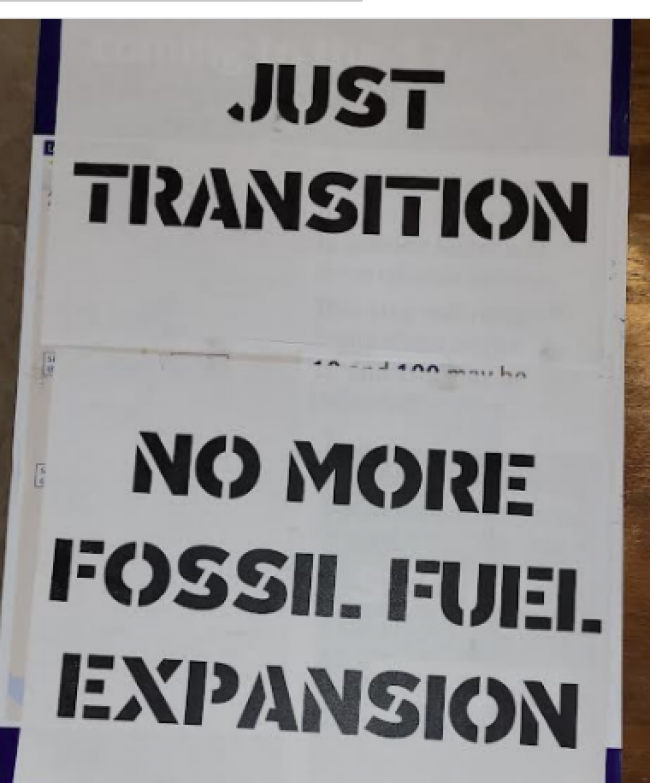 Just Transition, No More Fossil Fuel Expansion