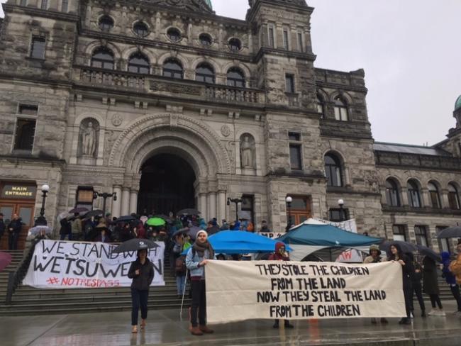  “lockdown” at the B.C. Legislature, Photo by Emily Fagan, Editor in Chief