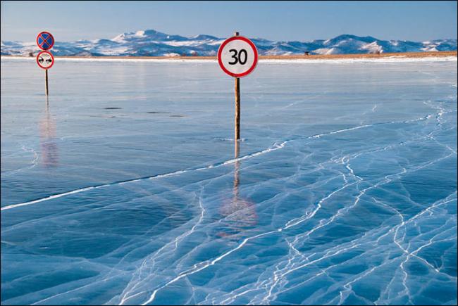 The ice on vast Lake Baikal was too thin or non-existent even in February and March, forcing the cancellation of a number of events. Picture: eastland.ru