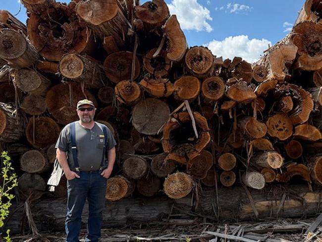 Jason Alexander’s mill is going without logs, as the local community forest sells to pulp mills in Prince George. Photo supplied.
