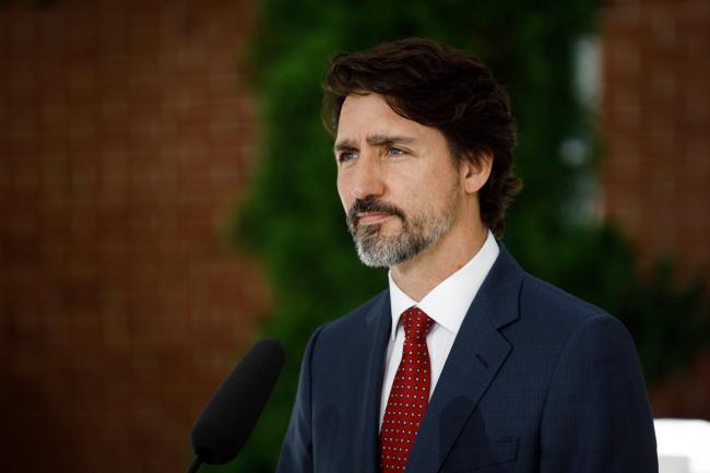 PM Trudeau speaks with media at Rideau Cottage in Ottawa. June 18, 2020. Photo from PMO Flickr feed.