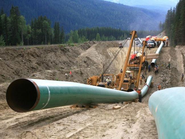 A May 2013 handout photo of Kinder Morgan's Anchor Loop Project in Jasper, part of the Trans Mountain pipeline. SUNMEDIA