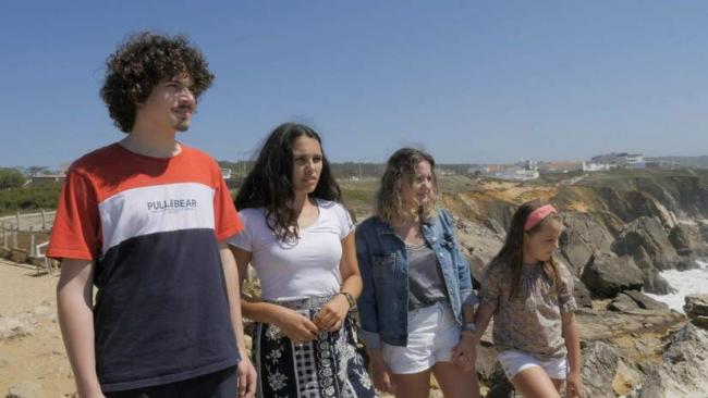 Four of the six Portuguese youths suing 33 European countries over climate change. From left to right: Martim, Catarina, Cláudia, and Mariana, all from the Leiria region of Portugal. Credit: Photo courtesy of Global Legal Action Network/Youth 4 Climate Justice