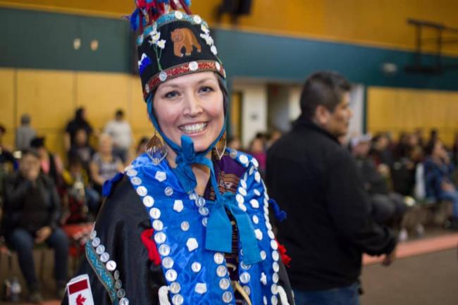 Sleydo', a.k.a. Molly Wickham, is the spokesperson for the Gitimt'en Checkpoint. CARLA LEWIS PHOTOGRAPHY/WET'SUWET'EN ACCESS POINT