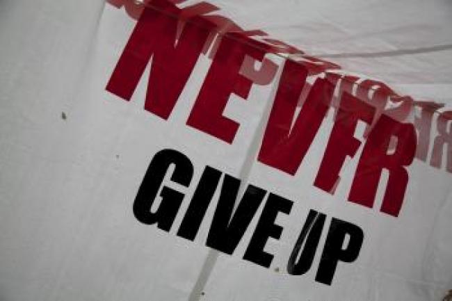 Never give up