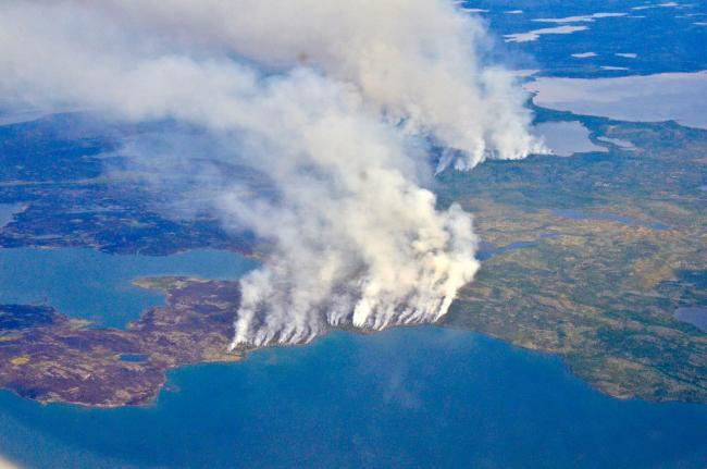 In 2014, megafires in Canada’s Northwest Territories scorched more than seven million acres of forest. Photo by Peter Griffith / NASA