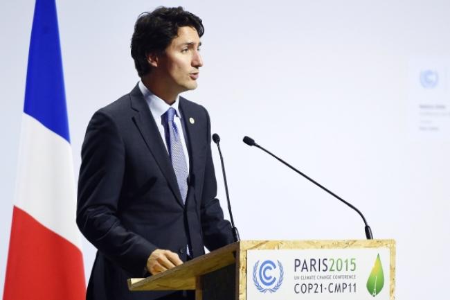 Canadian Prime Minister Justin Trudeau delivers a speech delivers a speech during the opening day of the World Climate Change Conference 2015 (COP21), on November 30, 2015 at Le Bourget, on the outskirts of the French capital Paris. World leaders opened an historic summit in the French capital with “the hope of all of humanity” laid on their shoulders as they sought a deal to tame calamitous climate change. Photograph by: ALAIN JOCARD , AFP/Getty Images