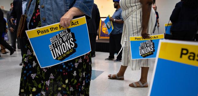 Above Photo: The gist of the AFL-CIO response to this year’s union membership figures was, “We need labor law reform. Pass the PRO Act!” But labor law reform going to pass anytime soon. We need a plan B to organize under current conditions. U.S. Department of Labor.