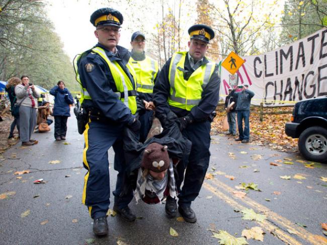 Protest at Burnaby Mountain